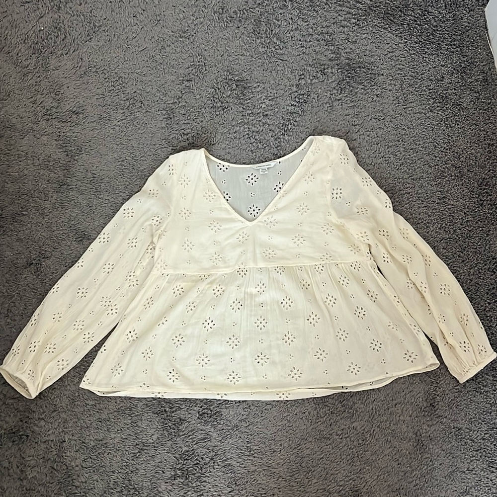 American Eagle Long-Sleeve Babydoll Top (Size S)